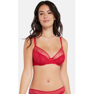 MISS SANS COMPLEXE - Omsluitend BH - Rood - Kant - Beugels