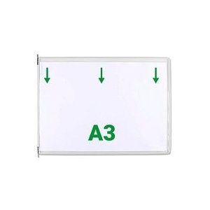 Tarifold Sichttafel A3 quer weiß 10 Stück mit 5 Aufsteckreitern 50mm