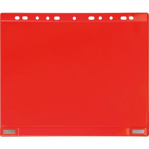 Djois geperforeerd hoesje magnetisch A4 11-gaats 200 micron rood (5 stuks)