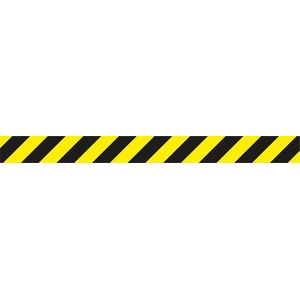 Tarifold vloersticker zonder tekst, ft 90 x 1000 mm, geel/zwart