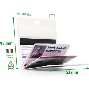 tarifold Namensschilder transparent 9 cm x 6 cm