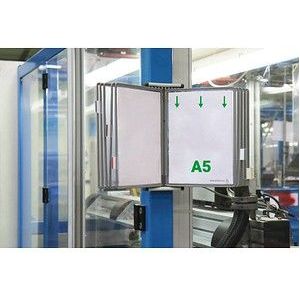 Wandsichttafelsystem A5 grau Metall mit 10 Sichttafeln grau