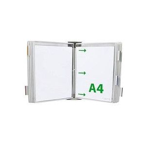 tarifold Wand-Sichttafelsystem 427102 DIN A4 weiß mit 10 St. Sichttafeln