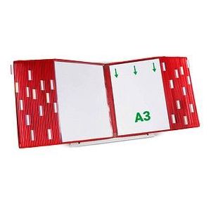 tarifold Sichttafelsystem 433503 DIN A3 rot mit 50 St. Sichttafeln