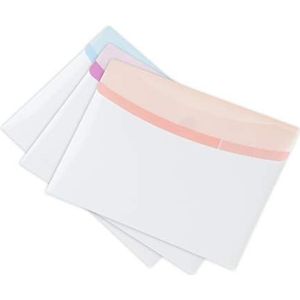 DJOIS Made by Tarifold Fr 510199 - verpakking van 6 kunststof hoezen A5 enveloppen met klittenbandsluiting - Color Dream, verschillende pastelkleuren