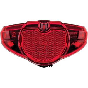 AXA Compact achterlicht - 50-80mm montage - 100 uur batterijduur - 1 LED - Helder glas - Inclusief AAA batterijen
