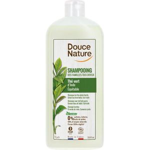 Douce Nature Shampoo glanzend haar met groene thee familie bio 1000ml