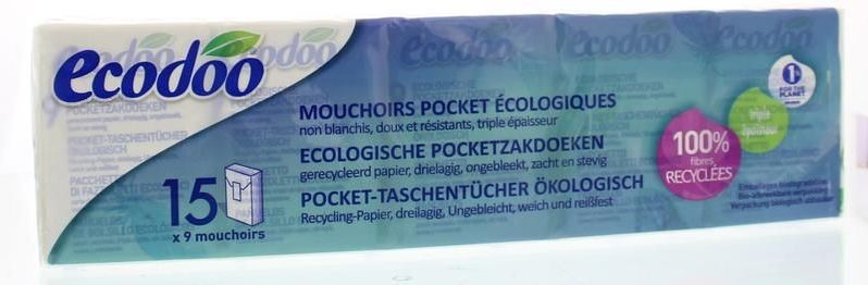 Ecodoo - Tissues/Zakdoekjes - 15 stuks