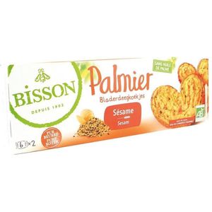Bisson - Palmier Bladerdeegkoekjes - Sesam - 100 Gram
