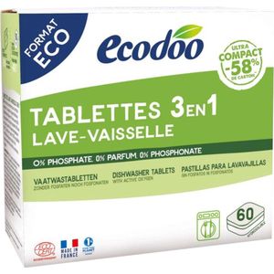Ecodoo Vaatwas tabletten 3in1 geconcentreerd XL bio 60st
