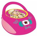 Lexibook Barbie Gettoblaster CD-speler, microfoon meegeleverd, AUX-IN-aasluiting, Werk met AC of werkt op batterijen, Roze, RCD108BB_10