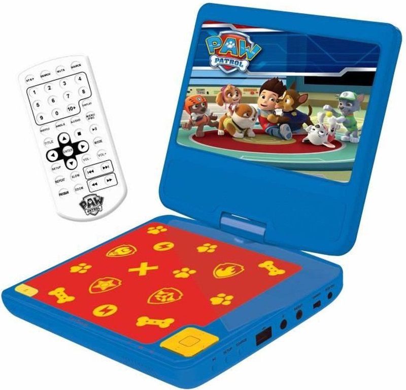 Lexibook - Draagbare DVD-speler - Blauw/Rood - 7 Inch Scherm - USB-aansluiting en Koptelefoon