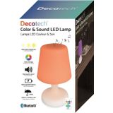 Decotech Luidspreker met feestverlichting Bluetooth®, 8W, lichteffecten, oplaadbare batterij, wit / multicolor, BTL035