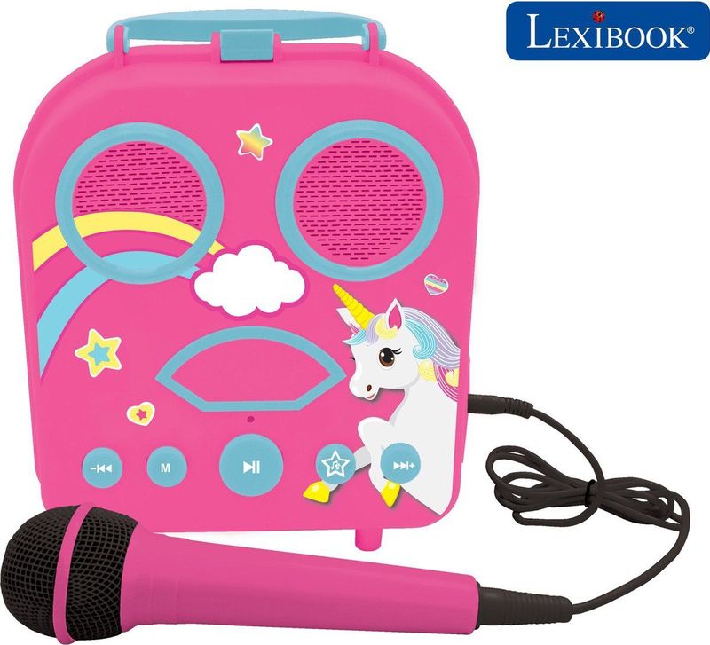 Lexibook - BTC050UNI - Draagbare Karaokeset - Unicorn - Bluetooth® - Compact