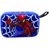 Lexibook - Marvel Spider-Man-luidspreker, draagbaar, Bluetooth, draadloos, FM-radio, USB, TF-kaart, oplaadbare batterij, blauw/rood, BT018SP