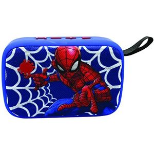 Lexibook - Marvel Spider-Man-draagbare bluetooth-luidspreker, draadloos, FM-radio, USB, TF-kaart, oplaadbare batterij, blauw/rood, BT018SP