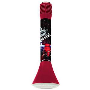 Karaoke microfoon, ster, Bluetooth, The Voice, met spraakwisselfunctie, microfoon om te zingen, verlichte 3 W, micro-sd-aansluiting, rood/zwart – MIC210TV