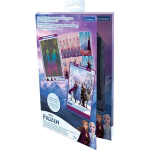 Lexibook, Frozen Magische leisteen, artistiek en creatief speelgoed voor meisjes en jongens, A4-formaat met kleurrijke tekeningen, paars/blauw, CRT10FZ