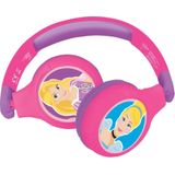 Lexibook - Disneyprinses - 2-in-1 Bluetooth en Bedrade Kinderhoofdtelefoon - Stereo, draadloos, bedraad, geluidsbeperking, opvouwbaar, verstelbaar, HPBT010DP