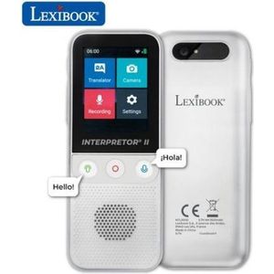 Lexibook, Interpretor 3, Instant Sprekende Vertaler 137 Talen, Fotovertaal en Memo's, Pro Draagbare & Reis Meertalige Vertaler, Koptelefoonaansluiting, Wi-Fi en Offline, NTL3000