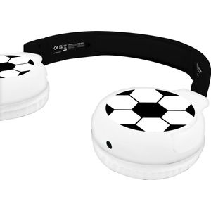 Lexibook - Voetbal - 2-in-1 Bluetooth & Bedrade Hoofdtelefoon met microfoon en bedieningsknop, Opvouwbaar en verstelbaar, Langdurige oplaadbare batterij, HPBT010FO