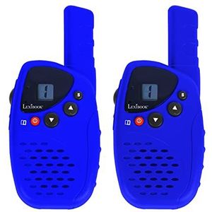 Lexibook Digitale walkie talkies met groot bereik 5km, LCD display, Digitaal geluid, Oplaadbaar, Inclusief oplaadbasis, Communicatie en actie voor outdoor avontuur, Riemclip, Blauw, TW45Z