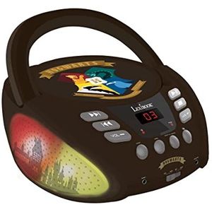 Lexibook Warner Harry Potter RCD109HP Bluetooth draagbare cd-speler, kinderen, lichteffecten, microfoonpoort, aux-in-poort, batterij/stroom, zwart