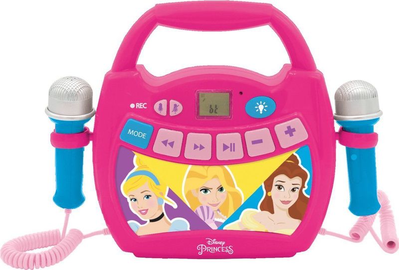 Princess - MP320DPZ - Karaokeset - Meerkleurig - Draadloos met Bluetooth, 2 Microfoons, 1200 mAh Oplaadbare Batterij
