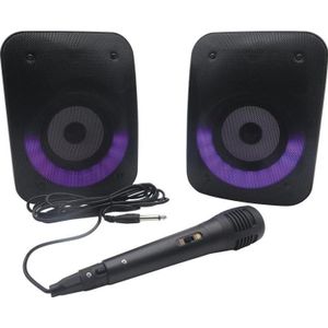 Lexibook - iParty - 2 Bluetooth® Stereo Luidsprekers, Inclusief Microfoon, Blankrijk, 3 uur batterijduur, Bluetooth 5.0, BTS500Z