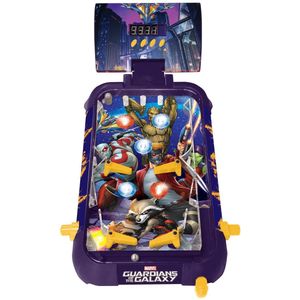 Lexibook - Marvel Guardians of the Galaxy tafel elektronische flipperkast, actie- en reflexspel voor kinderen en gezinnen, LCD-scherm, licht- en geluidseffecten, Paars, JG610GG