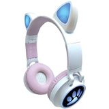 Lexibook 2-in-1 Bluetooth Headset Chat Stereo Geluid, Draadloze Opvouwbare Verstelbare LED-verlichting, HPBTKT