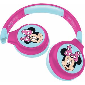 Lexibook Minnie, 2-in-1 Bluetooth-koptelefoon voor kinderen, Stereo draadloos, Veilig voor kinderen voor jongens, opvouwbaar, HPBT010MN
