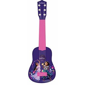 Lexibook Encanto, Mijn eerste gitaar, 6 nylon snaren, 53 cm, voor kinderen, handleiding inbegrepen, Paars/Roze, K200EN