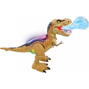 Lexibook - RC Tyrannosaurus Control, Realistische dinosaurus, bewegende bewegingen, brullen, rookspuwend, lichteffecten, oplaadbaar, fossiele afstandsbedieningen en pols inbegrepen, DINO02