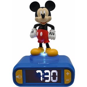 Mickey Mouse 3D Wekker met nachtlampje en geluiden - 3380743101088