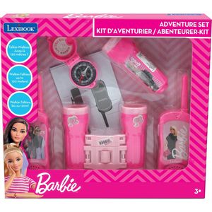 Lexibook Mattel Barbie - Avonturierset voor kinderen, Walkie-Talkies 120m, Verrekijker, Kompas, Zaklamp, RPTW12BB