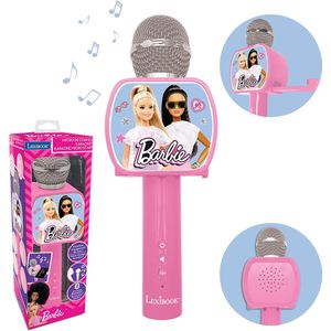 Lexibook, Barbie, Bluetooth Microfoon met stemveranderingsfunctie, Inclusief telefoonhouder, Ingebouwde luidspreker, Roze, MIC240BB