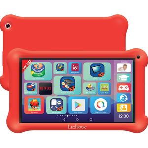 Lexibook, Lexipad 10 inch - Ludo tablet op Android, ontworpen voor het hele gezin, educatieve en leuke inhoud, ouderlijk toezicht, TLN10FR, rood/wit
