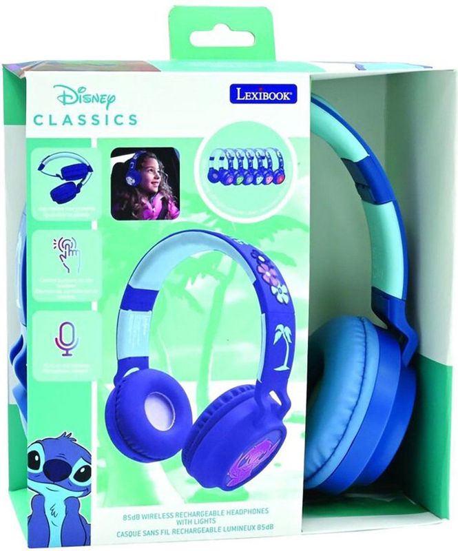 Lexibook - Disney Stitch - Koptelefoon - Blauw - Draadloos en Bedraad