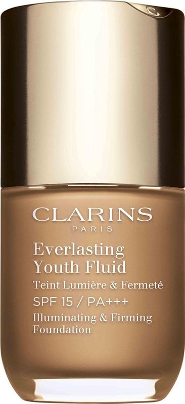 Clarins - Everlasting Youth Fluid Foundation - Verhelderende Foundation - Tint 114 Cappuccino - 30 ml