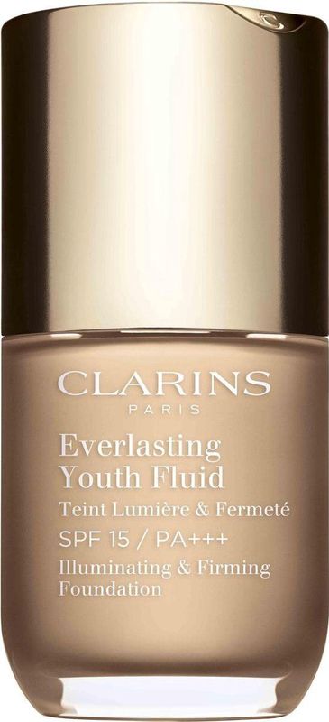 Clarins - Everlasting Youth Fluid Foundation - Verhelderende Foundation - SPF 15 - Tint 105 Nude - 30 ml