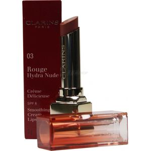 Clarins - Rouge Hydra Nude - SPF 6 - Creme Lipstick - kleur - Make-up - 3g - 03 nude beige