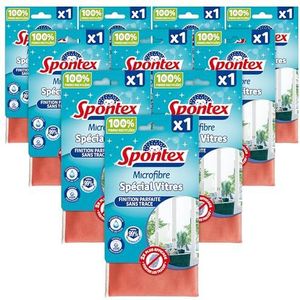 Spontex - Microvezeldoeken speciaal voor ramen (40 x 40 cm) - 10 stuks
