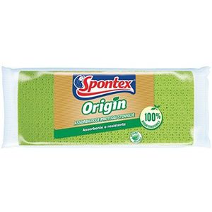 Spontex Origin assorbigocce Biologisch afbreekbaar, cellulose/katoen, groen, 42 x 0,5 x 31 cm