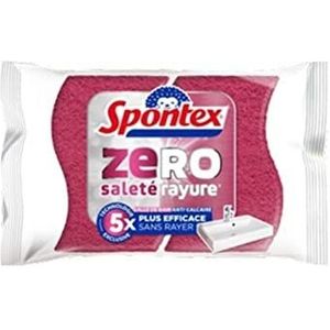 Spontex - Zero-badspons - 2 sponzen 5x effectiever zonder krassen - Anti-kalk