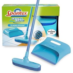 Spontex - Catch & Clean rubberen veegschep en veger voor dierenharen - Veeg en reinig droge en natte vloeren