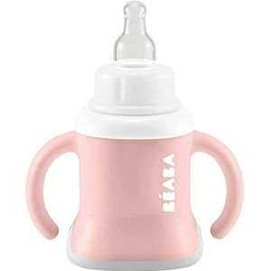 3-in-1-meegroeibeker 'Evoluclip' van BEABA old pink