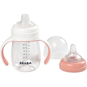 beaba , leerbeker , 2in 1 , 210 ml , rose