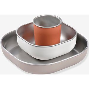 BEABA - 3-delige Lunchbox - Roestvrij Staal - Terracotta