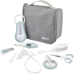 Toilettas nomade 9 accessoires BEABA.  materiaal. Maten één maat. Groen kleur